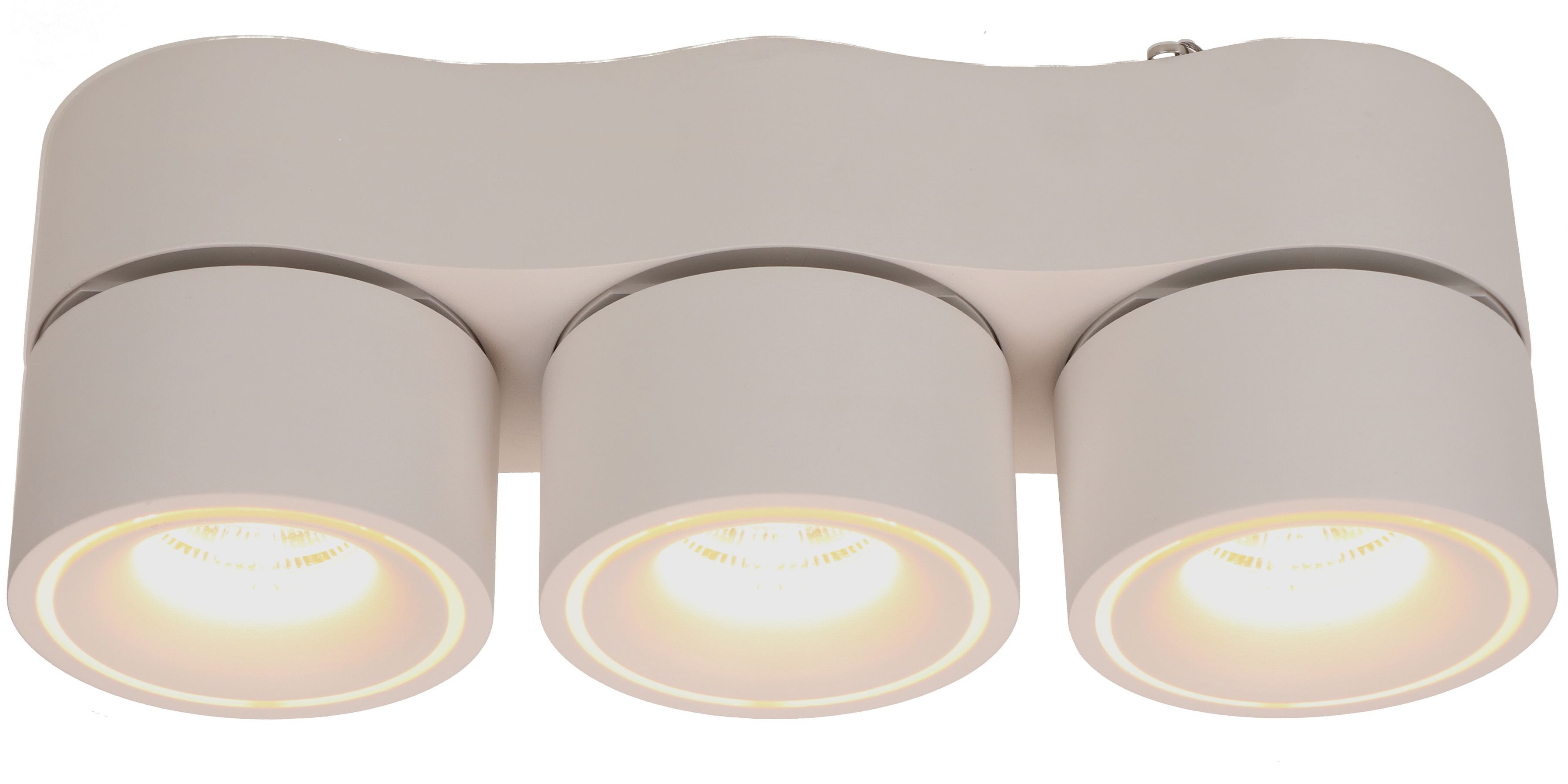 LED-Deckenspot TRIPLE SHINE matt weiss 3000K 3300lm 3x 36°