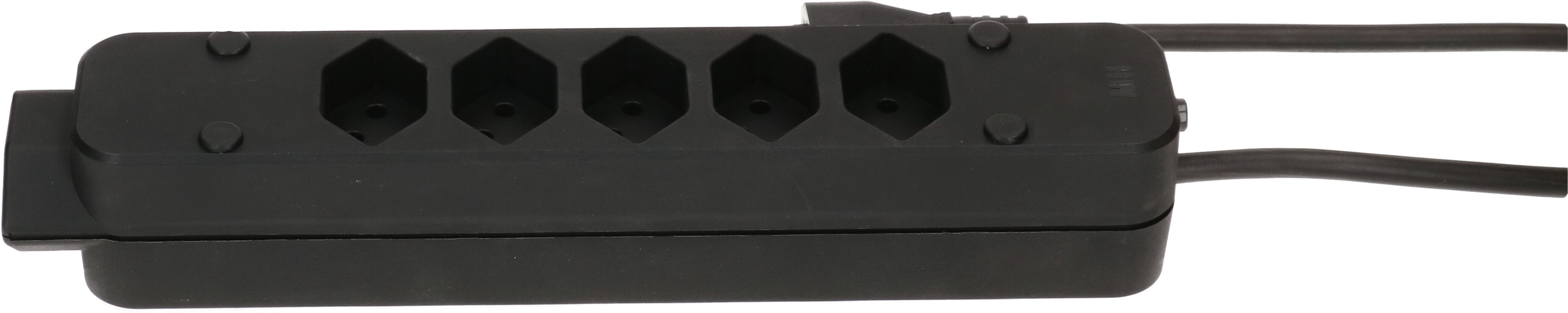 multiprise Swiss Line 5+1x type 13 noir 3m