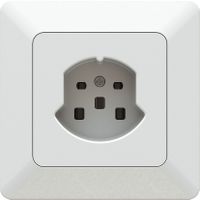 Flush-type wall socket 1x type 25 white