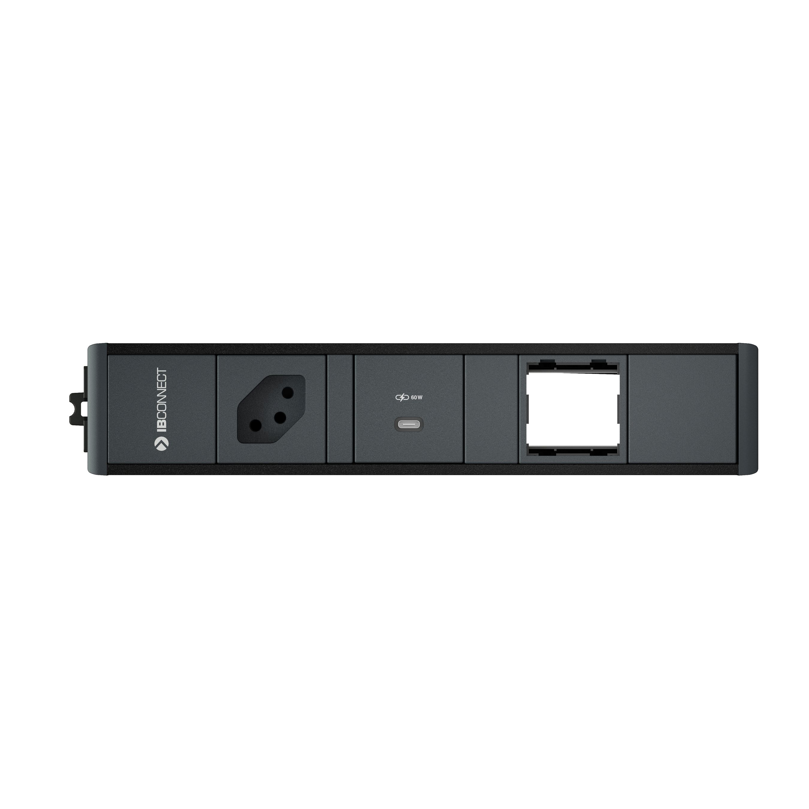 CUBO presa multipla nero 1x tipo 13 1x USB-C 60W 1x vuoto magnete