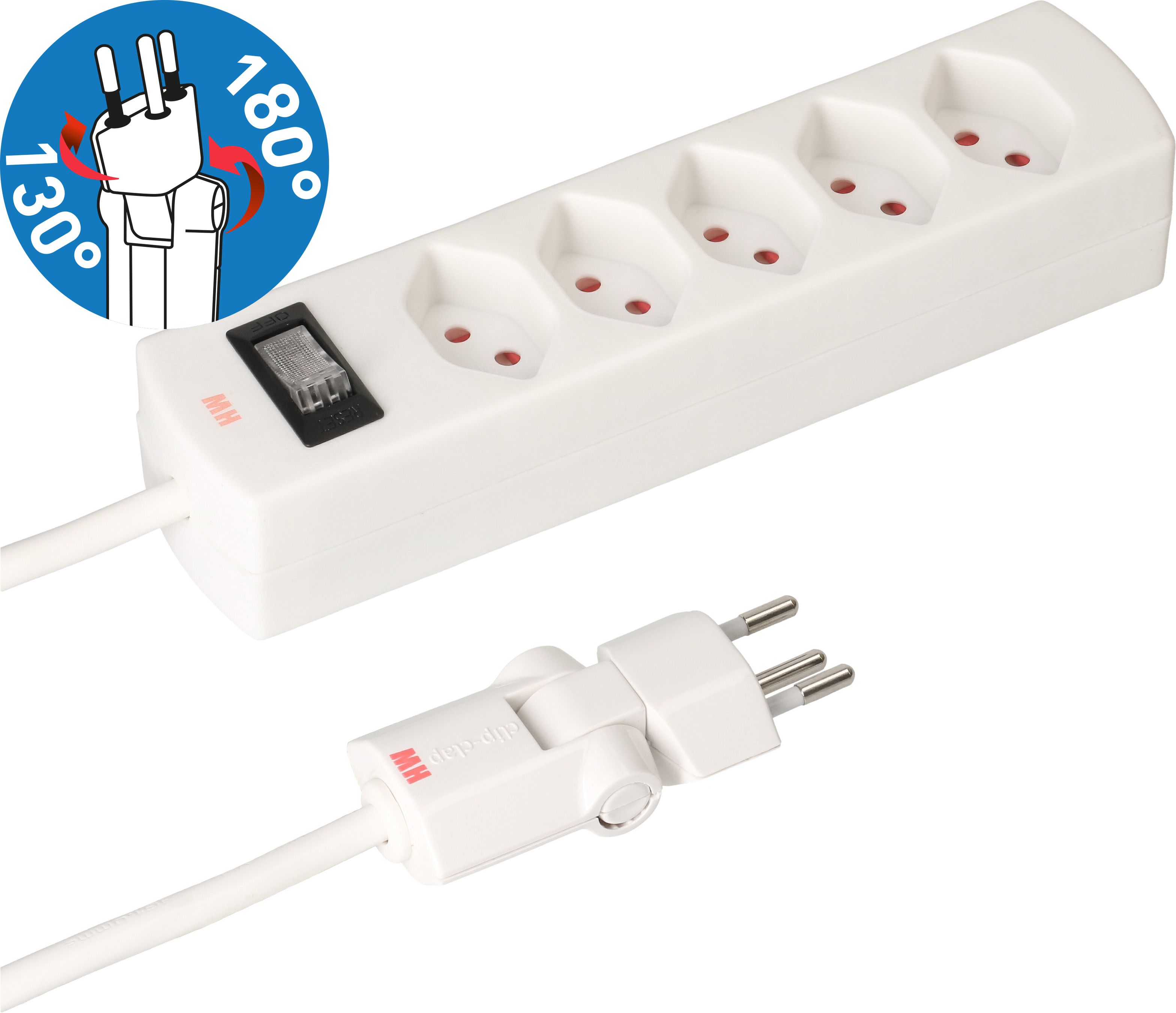 Multiple sockets Safety Line 5x type13