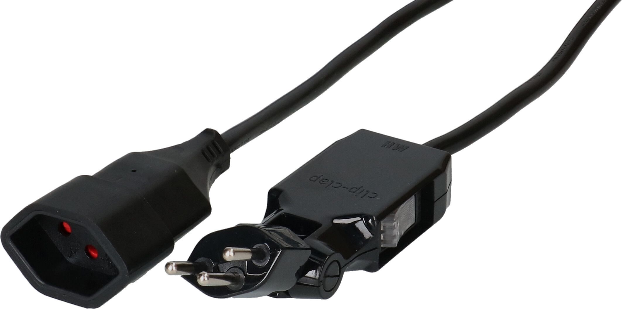 Rallonge TD H05VV-F3G1.0 5m noir clip-clap OCP type 12 / type 13