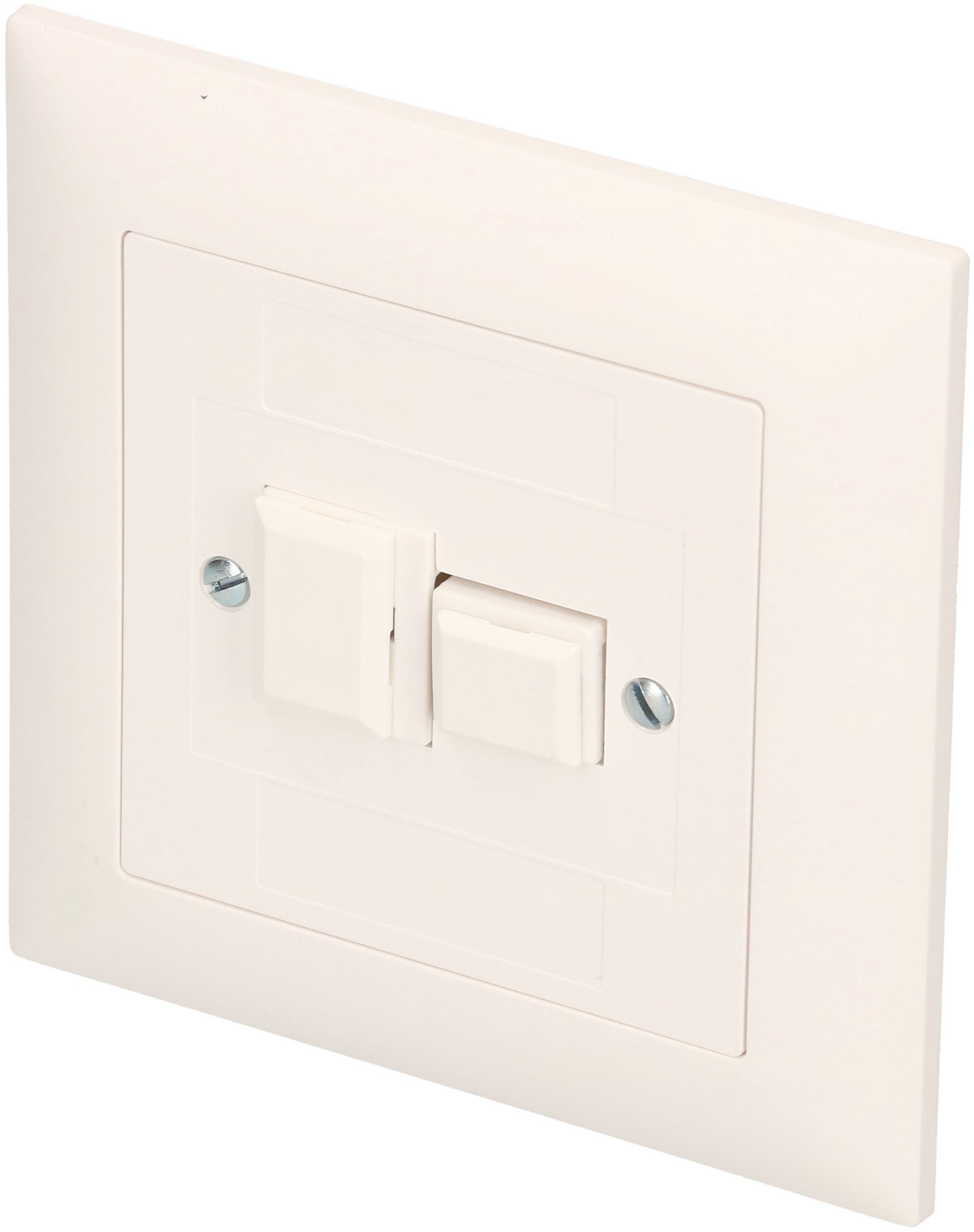 Telefon/Netzwerk 1xT+T83 1xRJ45 Kat. 5e UP EdizioDue weiss