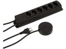 Steckdosenleiste Prime Line 6x Typ 13 sw externer Schalter Magnet