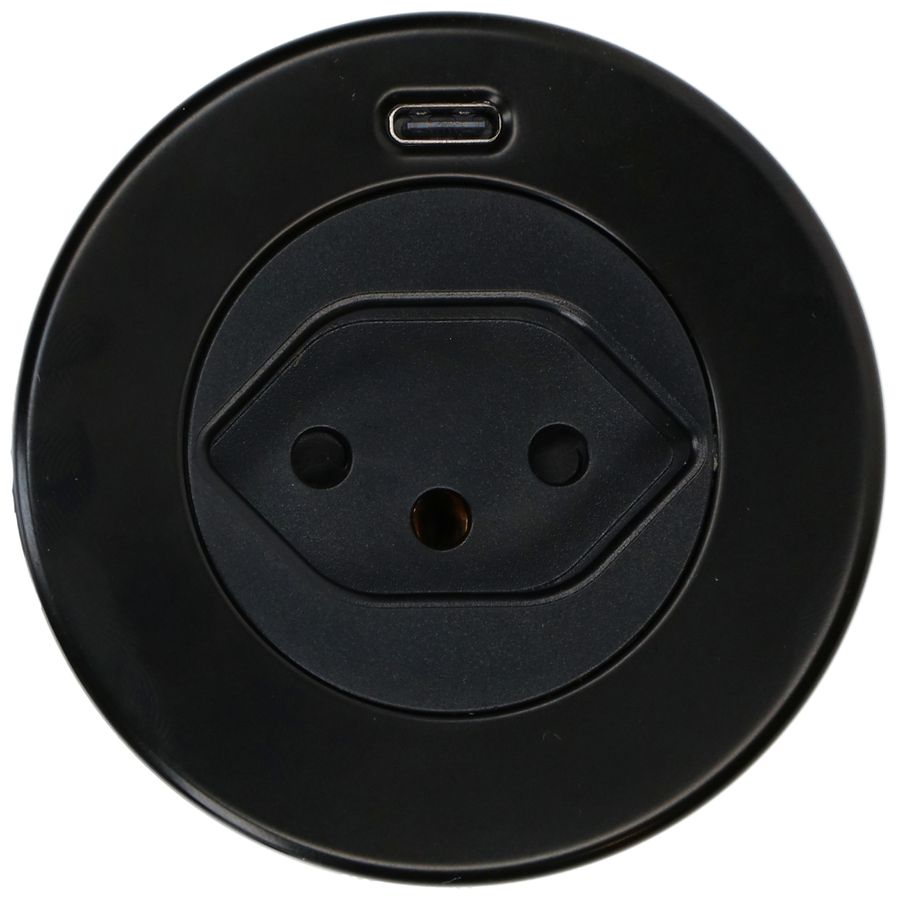 Solo presa multipla nero 1x tipo 13 1x USB-C