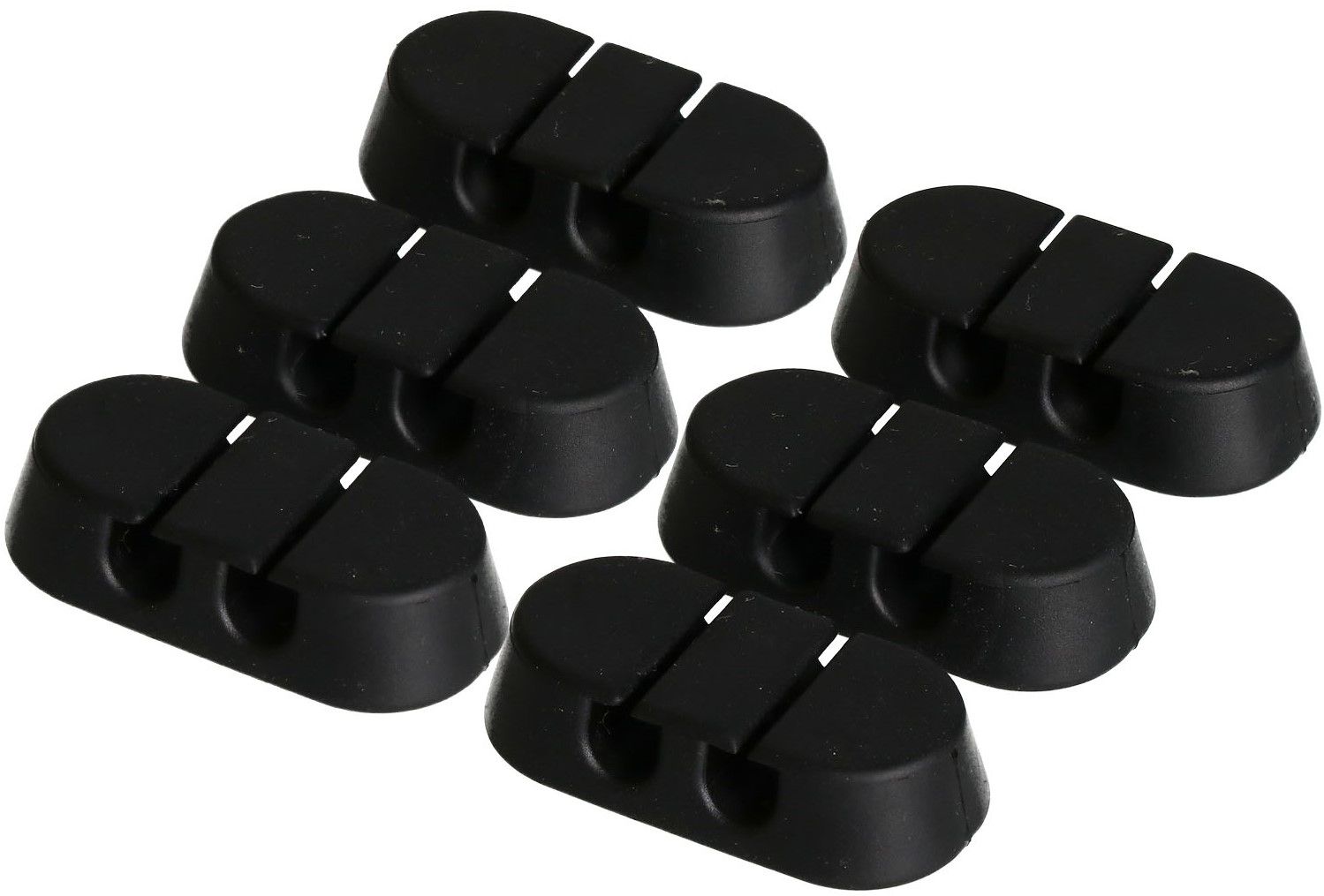Double slots cable clips black