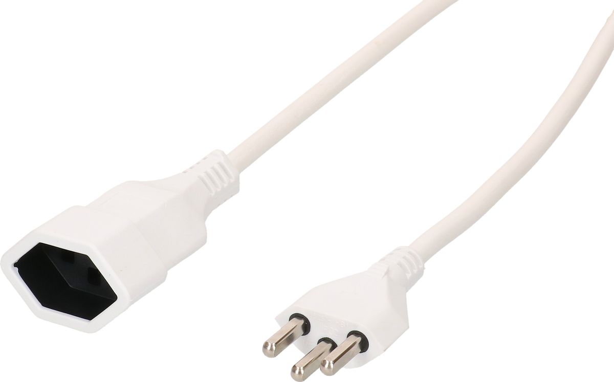 TD-Verlängerung H05VV-F3G1.5 5m weiss Typ 23 / Typ 23