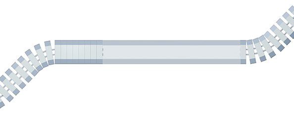 pont pour câbles Easy Bridge 80 1.00m argent RAL9006