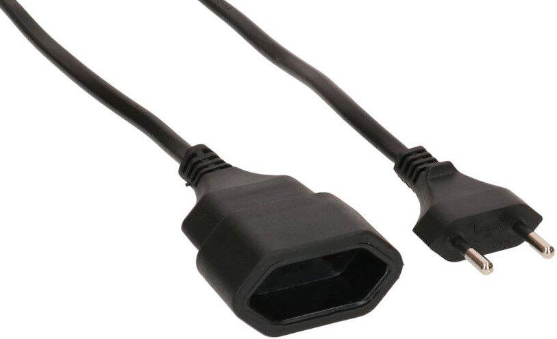 TDF-Verlängerung H05VVH2-F2X1.0 3m schwarz BS Typ 11 / Typ 11