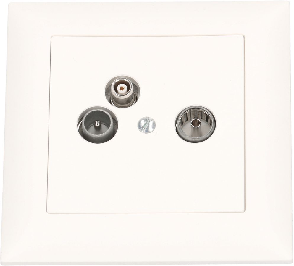Radio/TV/Daten Durchgangs-/Enddose 15dB UP EdizioDue weiss