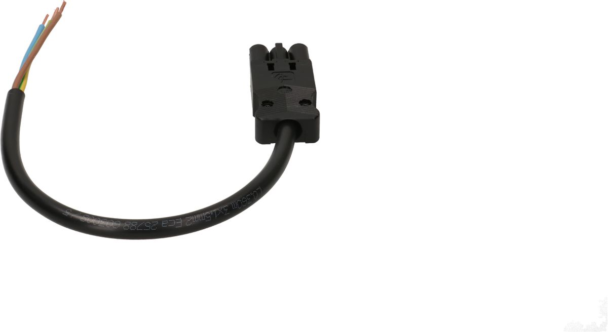 Câble secteur H05VV-F3G1.5 0.38m noir AC 166