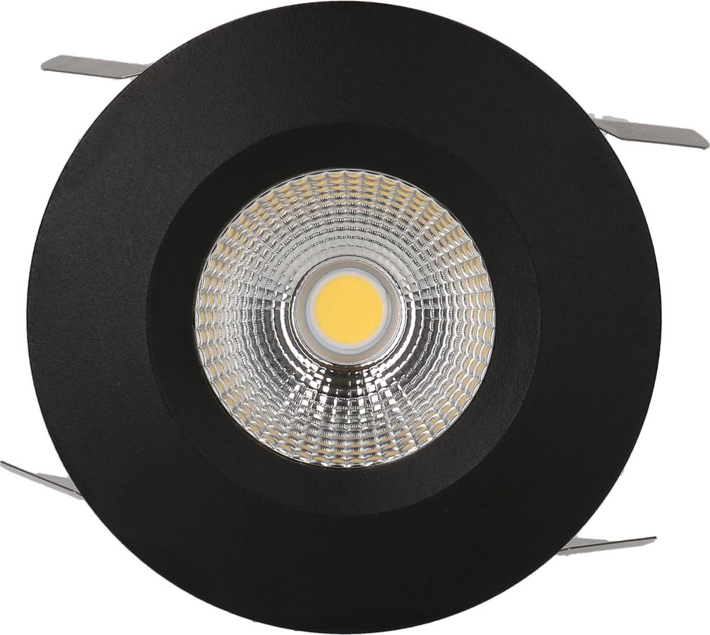LED-Einbauspot WOODY Ø68 schwarz matt 3000K 660lm 60°