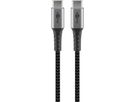 USB-C Kabel Textil Metallstecker extra robust 2.0m schwarz