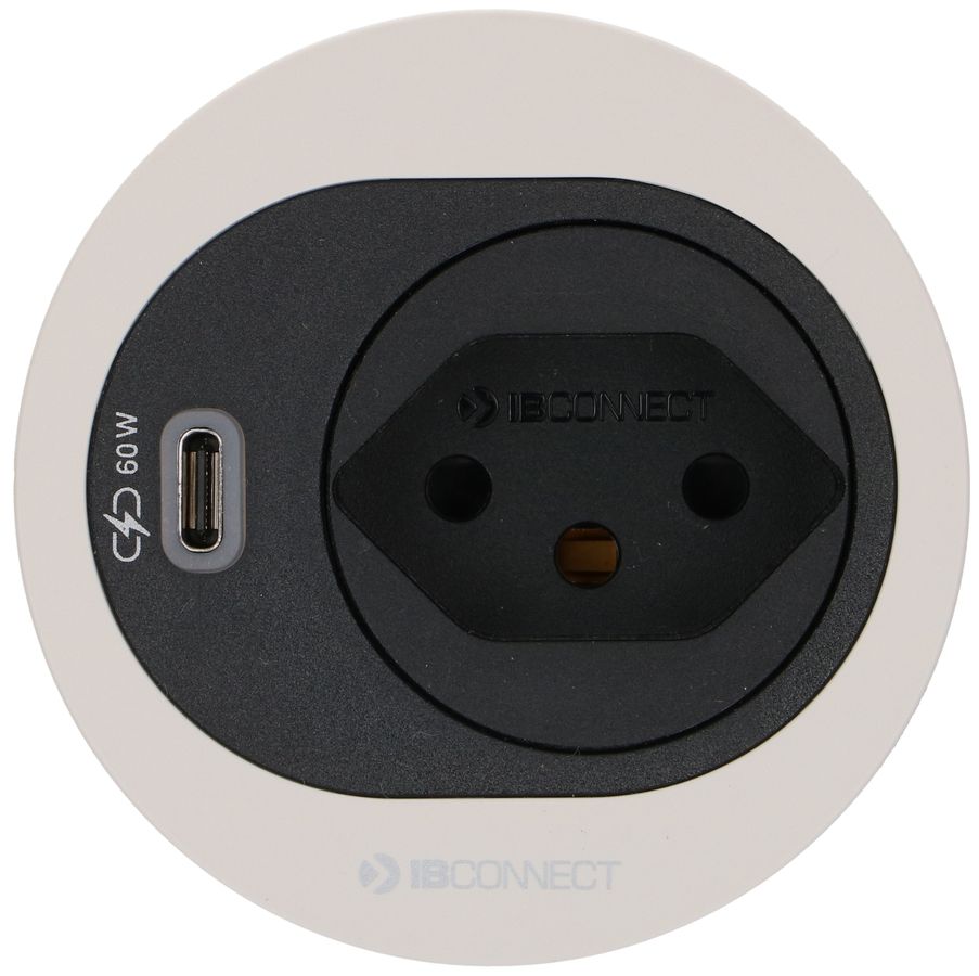 ATOM bloc multiprise blanc 1x type 13 1x USB-C 60W