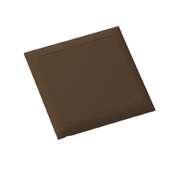 Steckdeckel im EdizioDue Design 130x130mm coffee