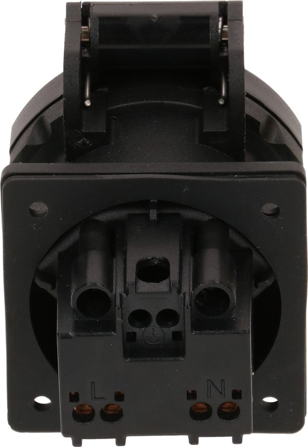 Einbausteckdose 1x Typ 21 L+N IP55 schwarz