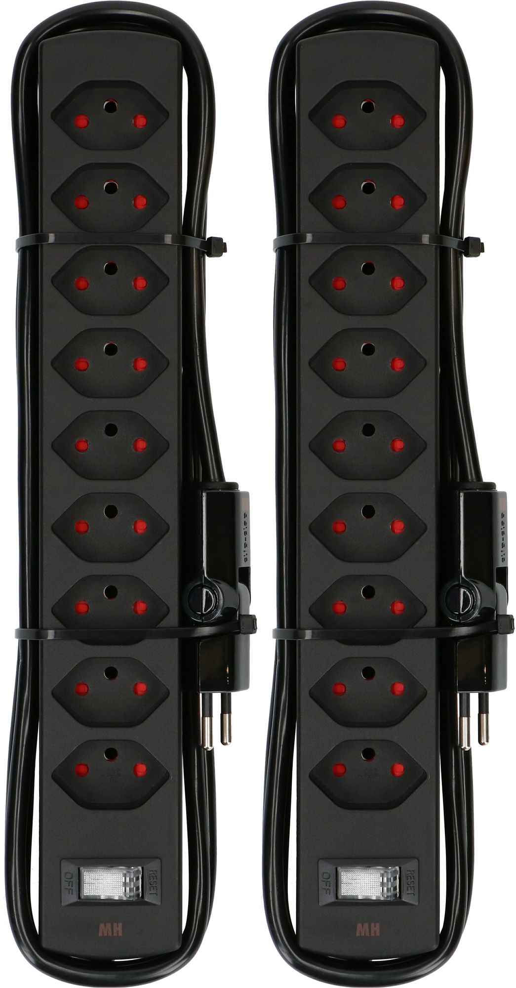 double pack multiprise Safety Line 9x type 13 nr interr. 2m cli.