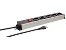 Steckdosenleiste Power Line 5x Typ 23 gr/sw Schalter 1.5m Magnet