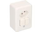 Kleinkombi Typ 13 / Schema 3+3 Gr.1x1 AP Mica Standard weiss