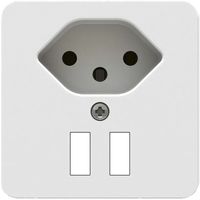 petite combinaison type 13 / 2x USB plaque frontale priamos blanc