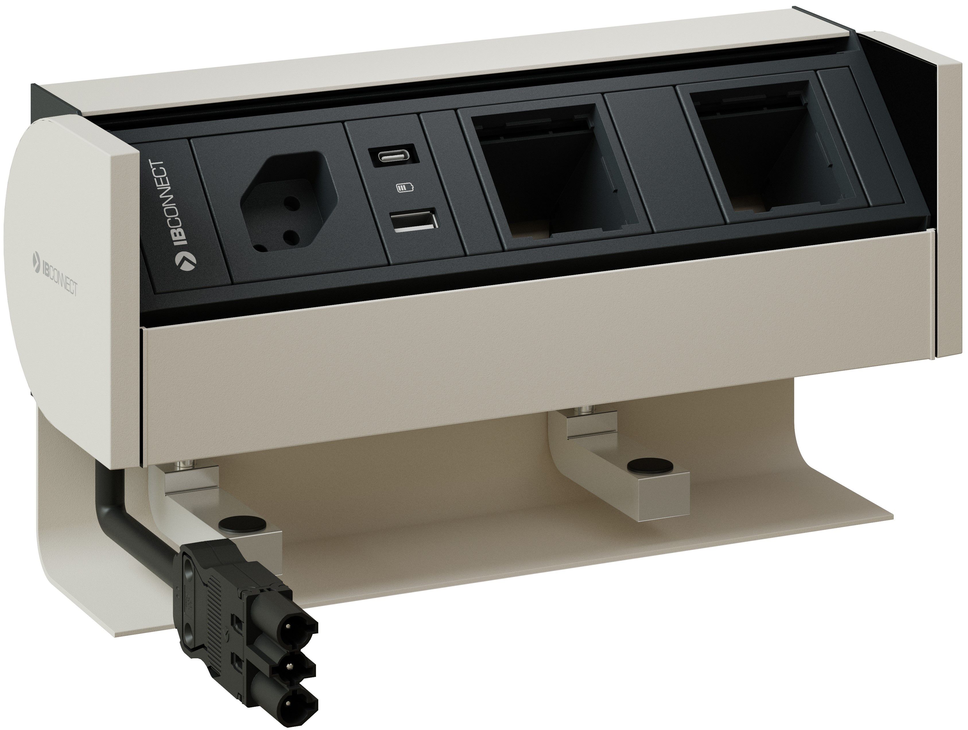 PRISMA Steckdoseneinheit weiss 1x Typ 13 1x USB-A/C 2x Leer