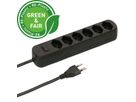 Steckdosenleiste Basic Line 6x Typ 13 sw Schalter 1.5m Green+Fair