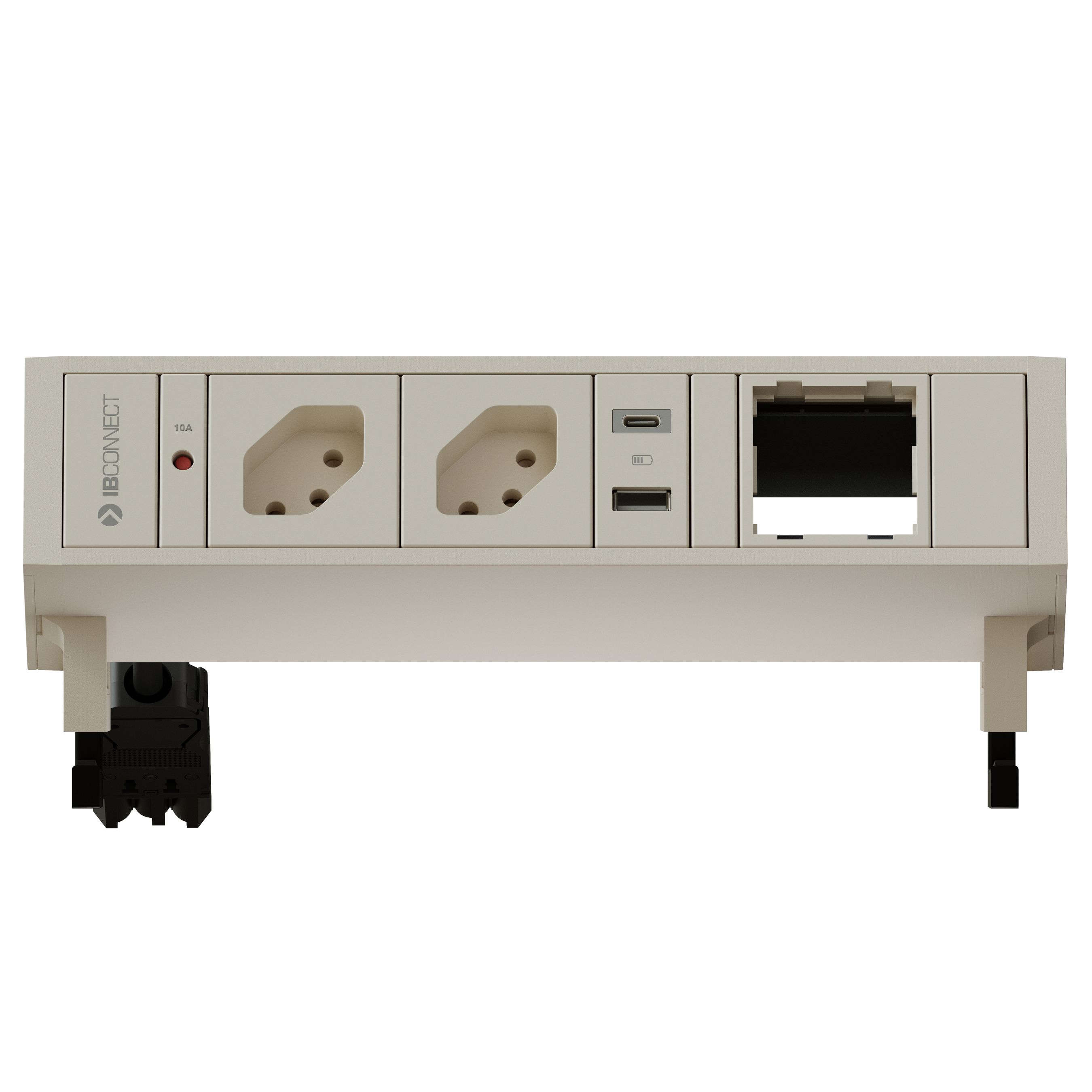 SUPRA bloc multiprise blanc 2x type 13 1x USB-A/C 1x module vide