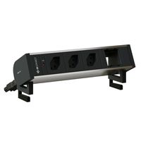 SUPRA Steckdoseneinheit eloxiert 3x Typ 13 1x Leermodul