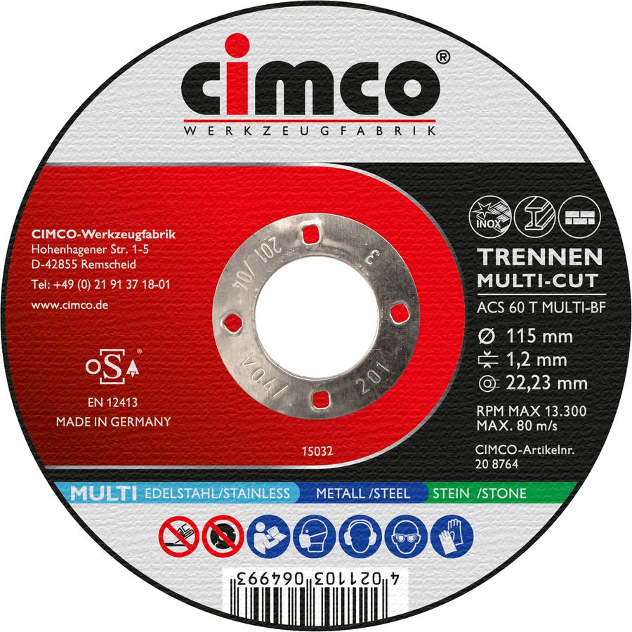 Disco da taglio Multicut 115x1.2x22.23 mm