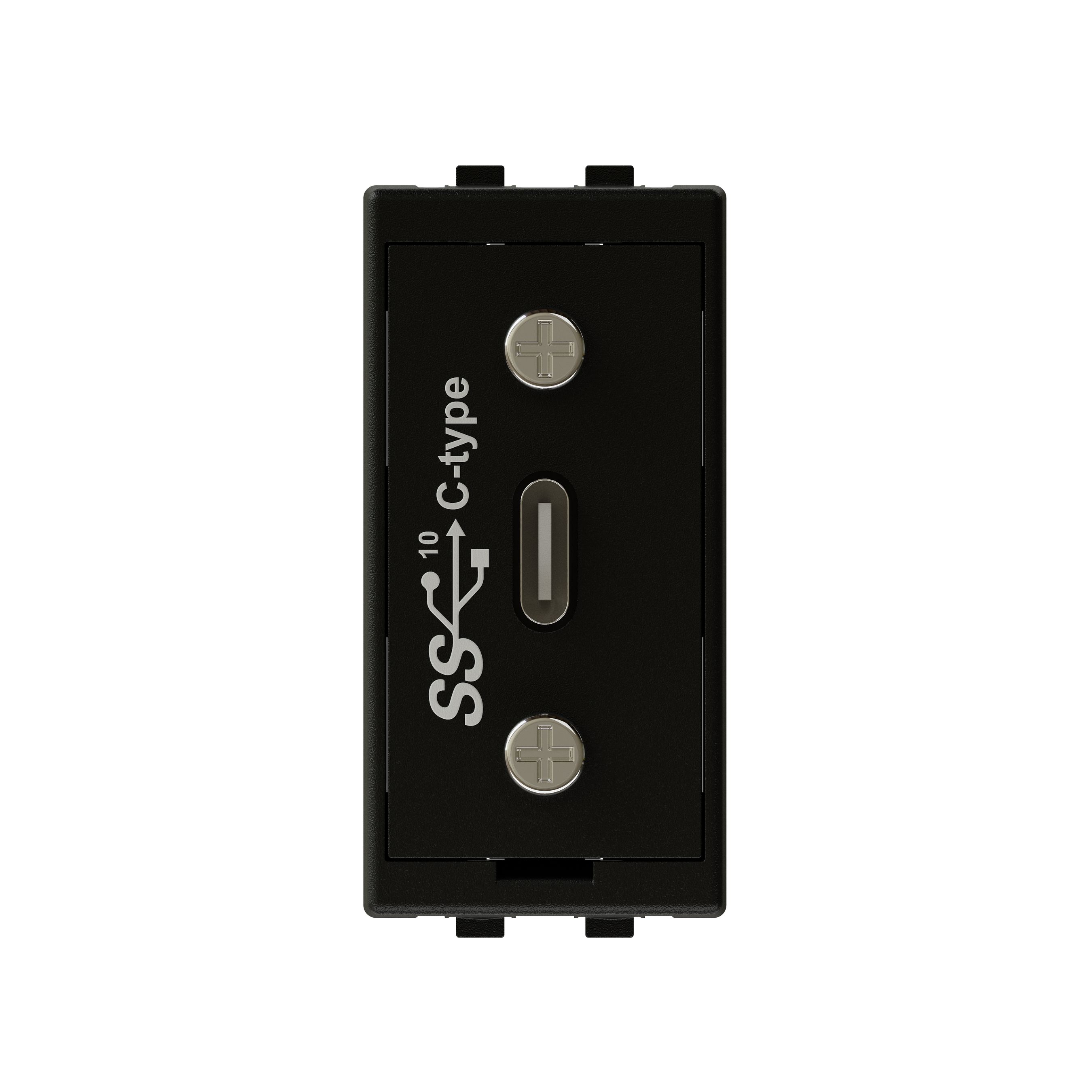 Multimedia-Zubehör 45x22.5 anthrazit 1x USB-C 3.1 data