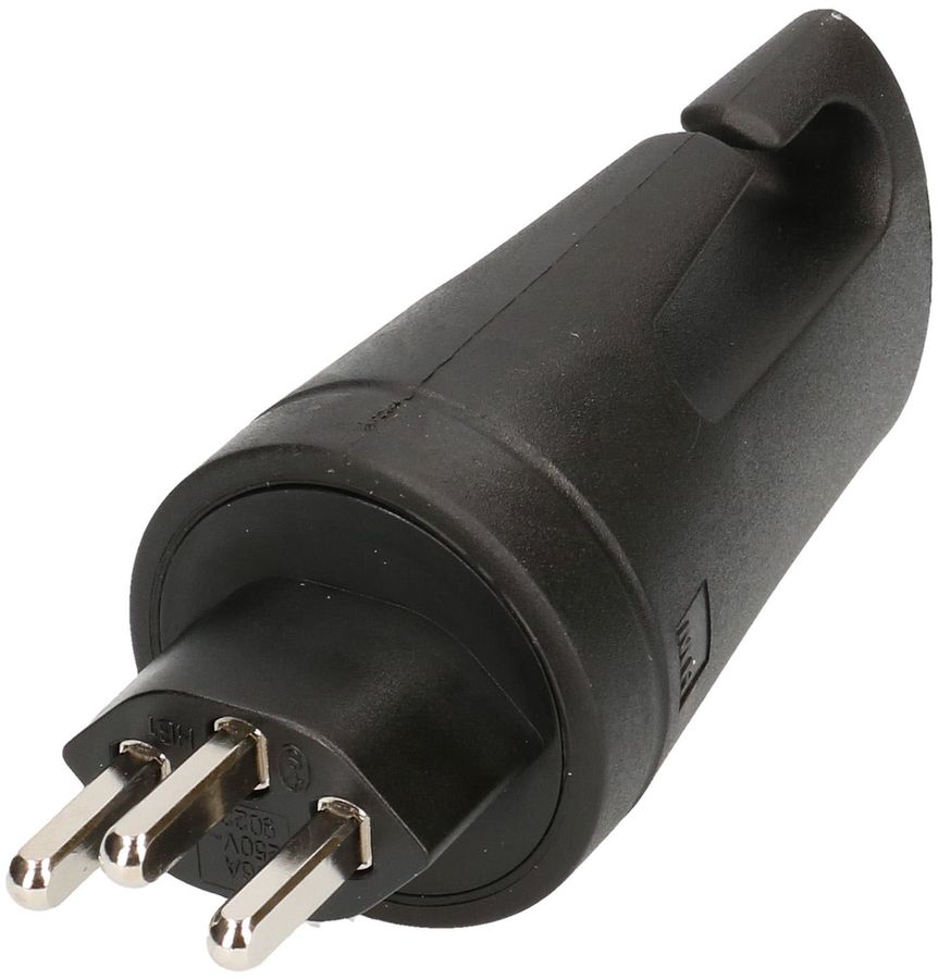 Gummistecker Typ 23 3-polig schwarz