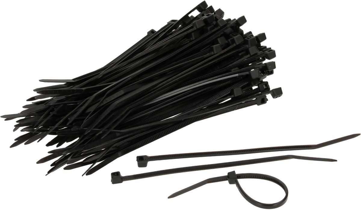 Kabelbinder schwarz 2.5x100mm / 100 Stück