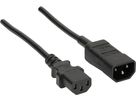 Cable cordset extension TD H05VV-F3G0.75 3m black C14/C13