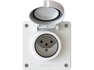 Steckdose 1x Typ 13 Einsatz +Frontset exo IP55 weiss