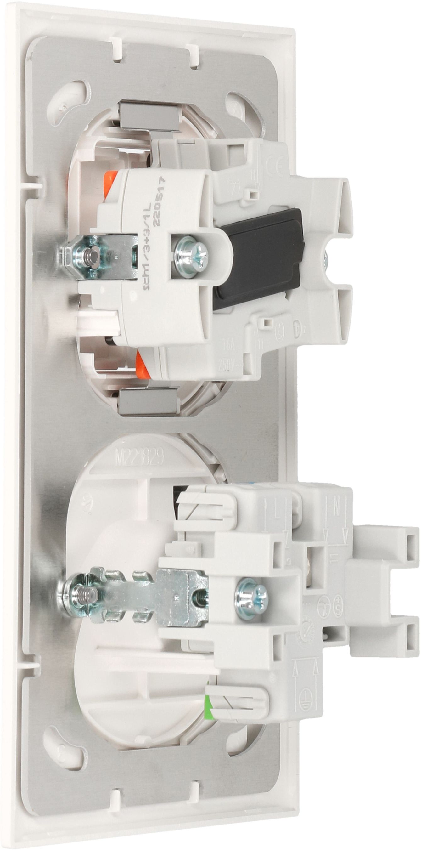 combinaison schéma 3+3 / type 13 ta.2x1 ENC EdizioDue blanc