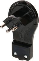 Rewireable flat plug black