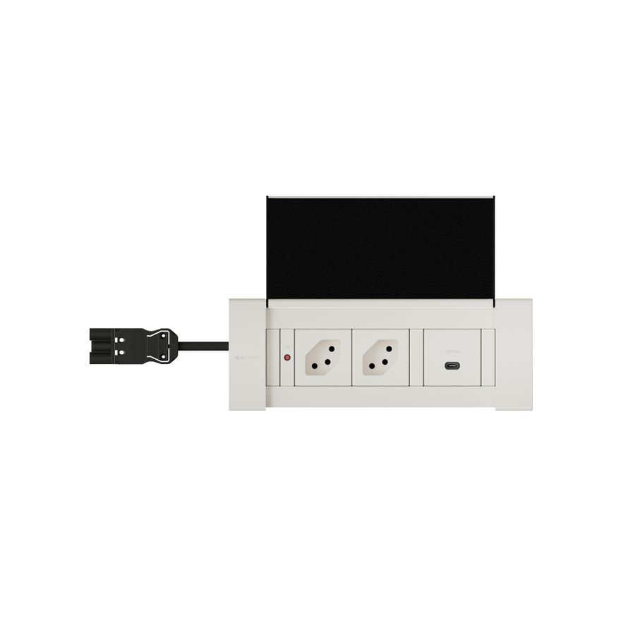 NEXO Steckdoseneinheit weiss 2x Typ 13 1x USB-C 60W