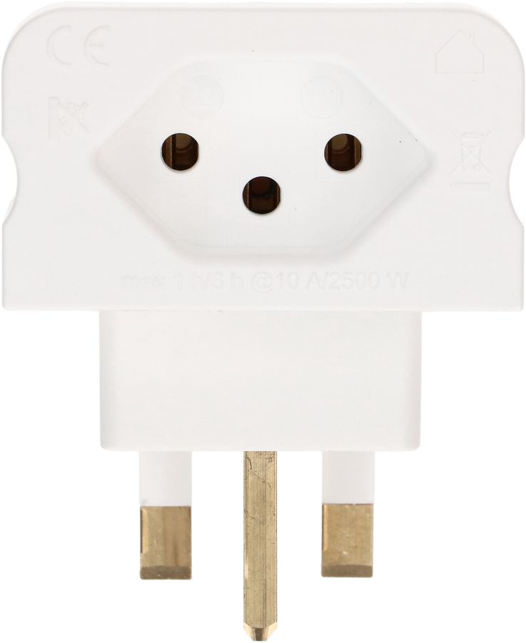 Reiseadapter Grossbritannien / Typ 13 3-polig weiss