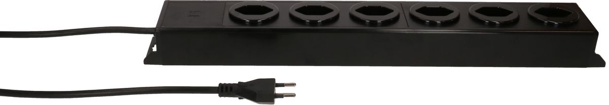Steckdosenleiste Power Line 6x Typ 13 schwarz/schwarz 3.0m