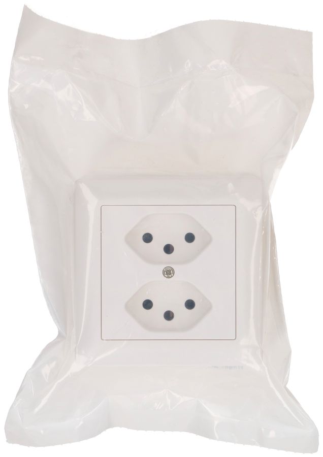 Steckdose 2x Typ 13 AP BS Kallysto weiss