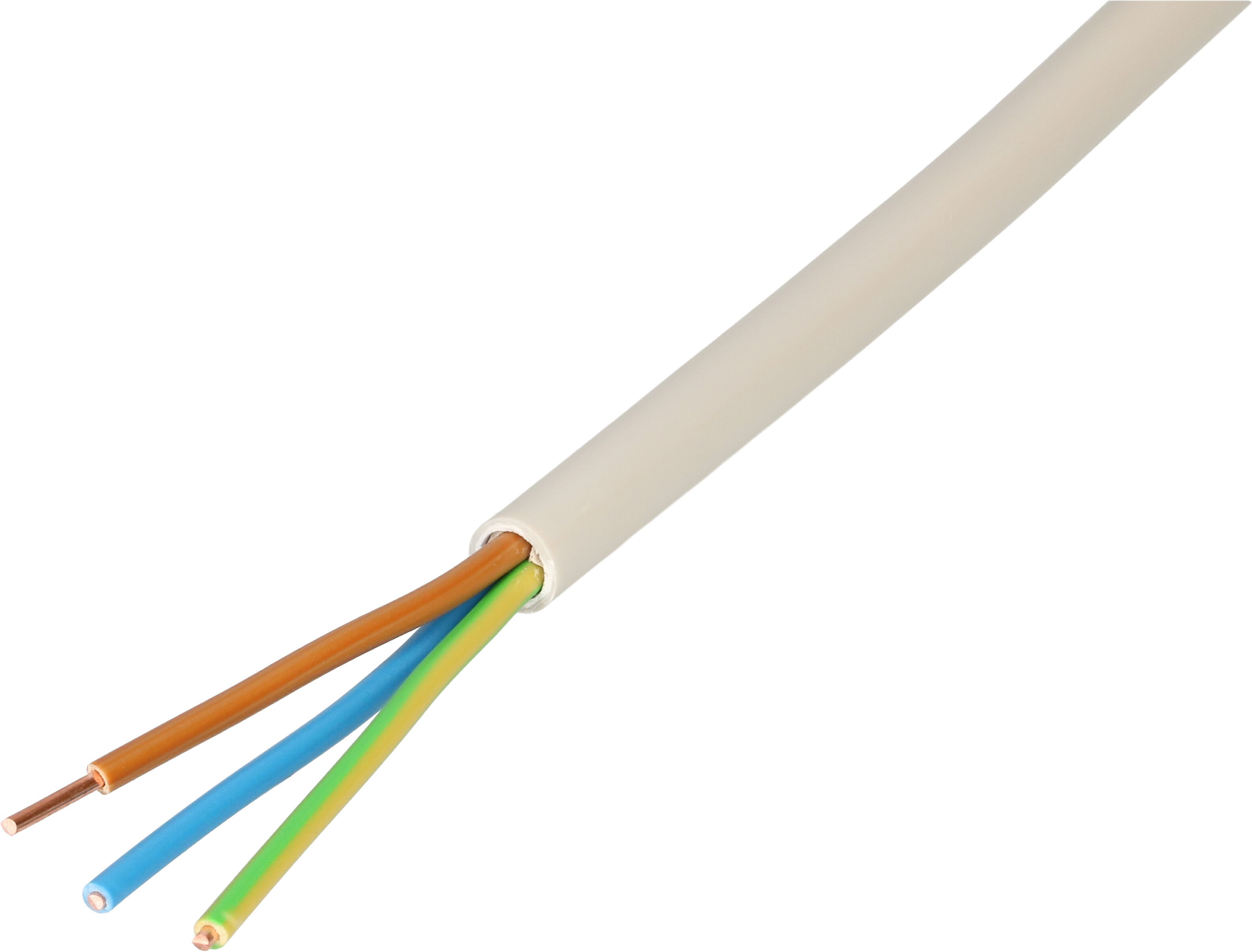 TT-Kabelstück H05VV-U3G1.5 1.2m grau