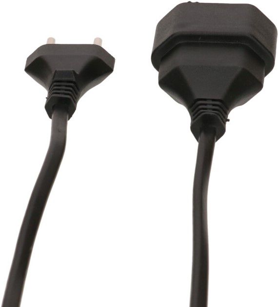 TDF-Verlängerung H05VVH2-F2X1.0 3m schwarz BS Typ 11 / Typ 11