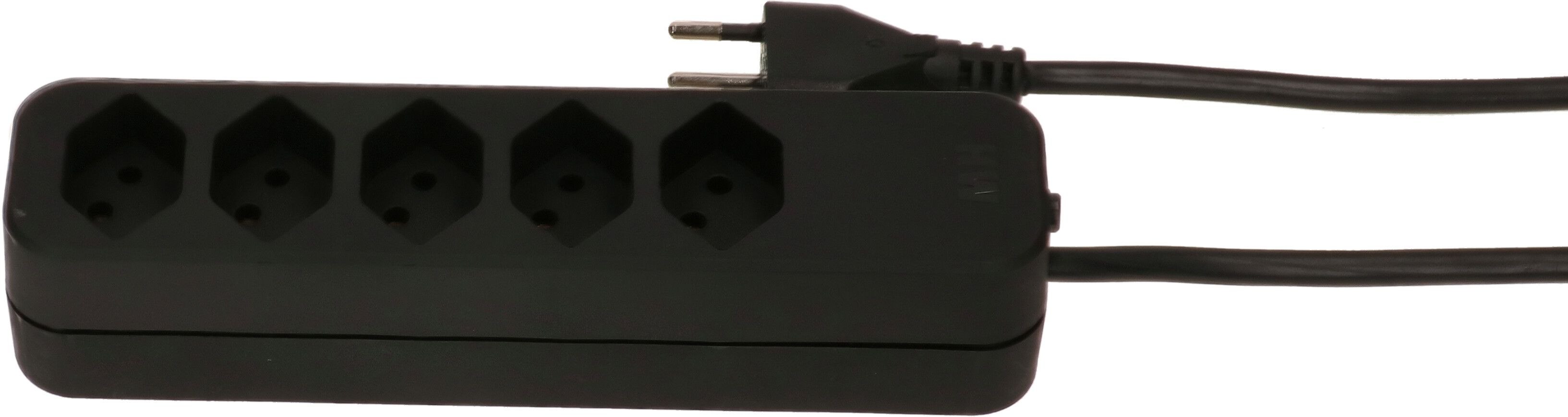 multiprise Safety Line 5x type 13 BS noir interrupteur 2m cli. - MAX HAURI  AG