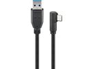 USB 3.0 Kabel 1m schwarz 90°