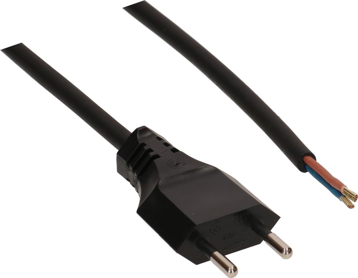 GD-Netzkabel H05RR-F2X1.0 5m schwarz Typ 11