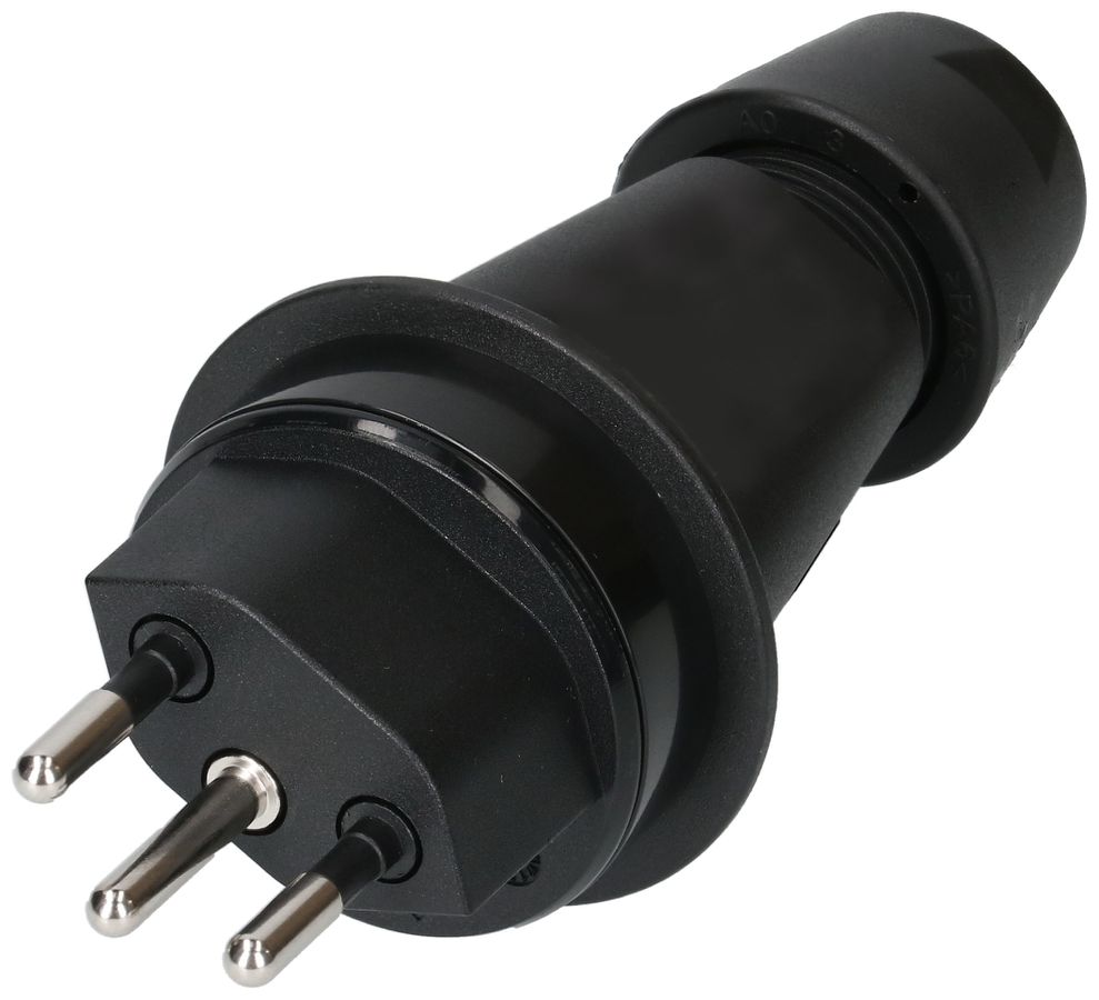 Stecker Typ 13 3-polig schwarz IP55