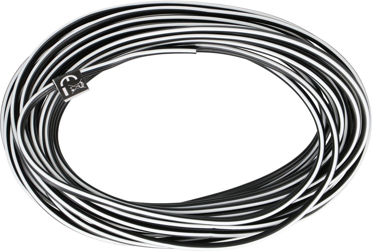câble de haut-parleur 2x0.75mm² 10m noir