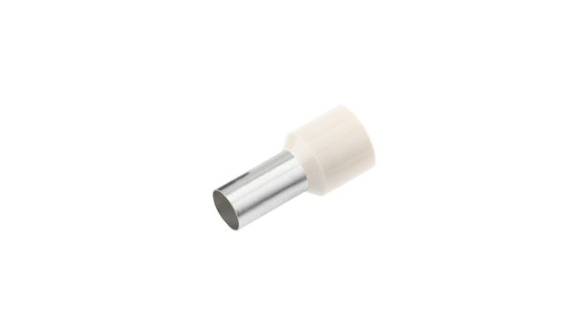 Cosse tubulaire à sertir isolée 0.75mm²/6mm blanc DIN 46228