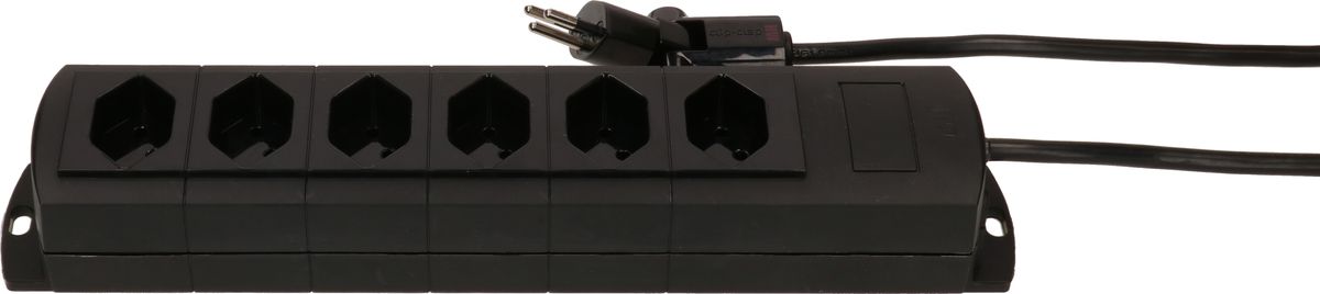 Steckdosenleiste Prime Line 6x Typ 13 schwarz Magnet 3m clip-clap