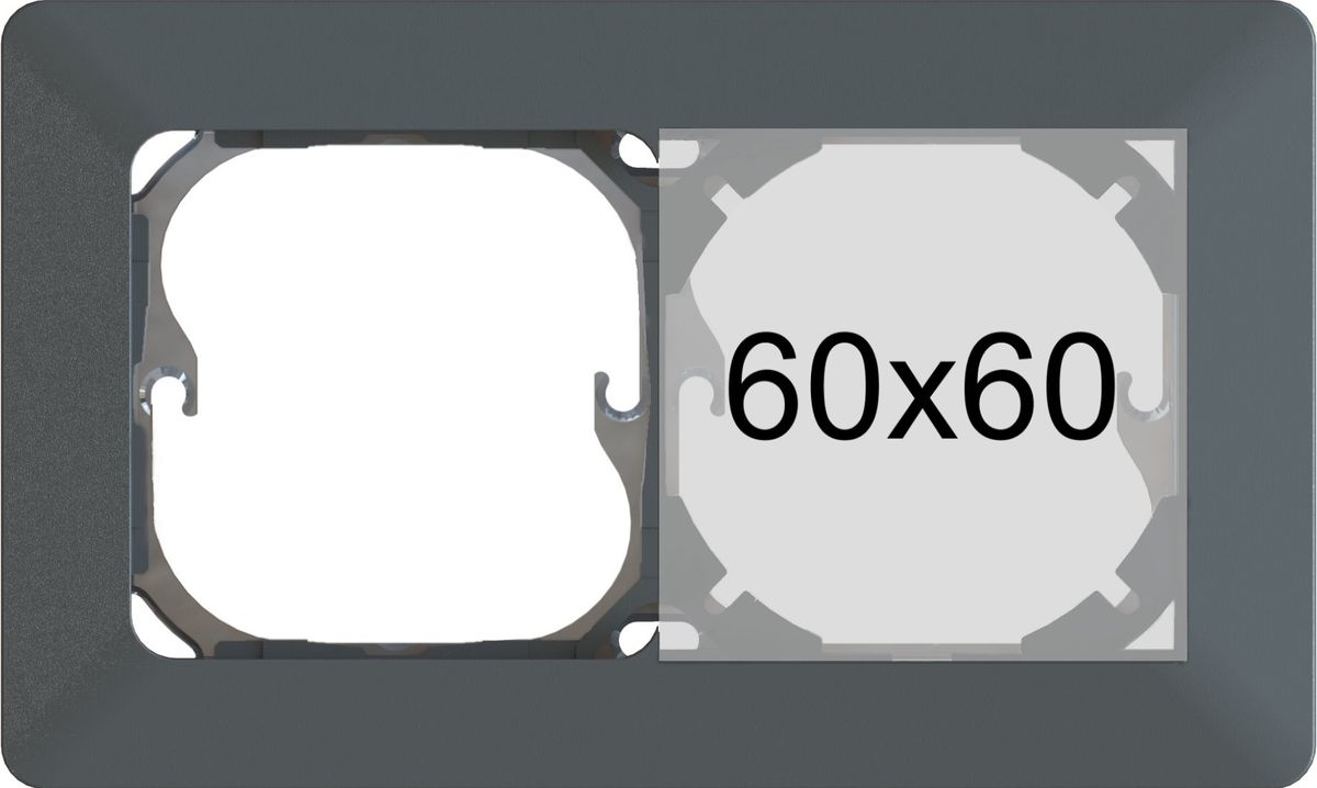 linea di testa INC 1x2 60x60 orizzontale priamos antracite